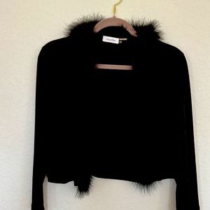 Black Feathered Shrug
